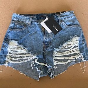 Ripped Jean Shorts